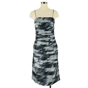 NWOT Cache Black & Gray Cocoon Cocktail Dress